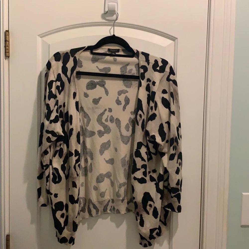 Ann Taylor leopard print cardigan